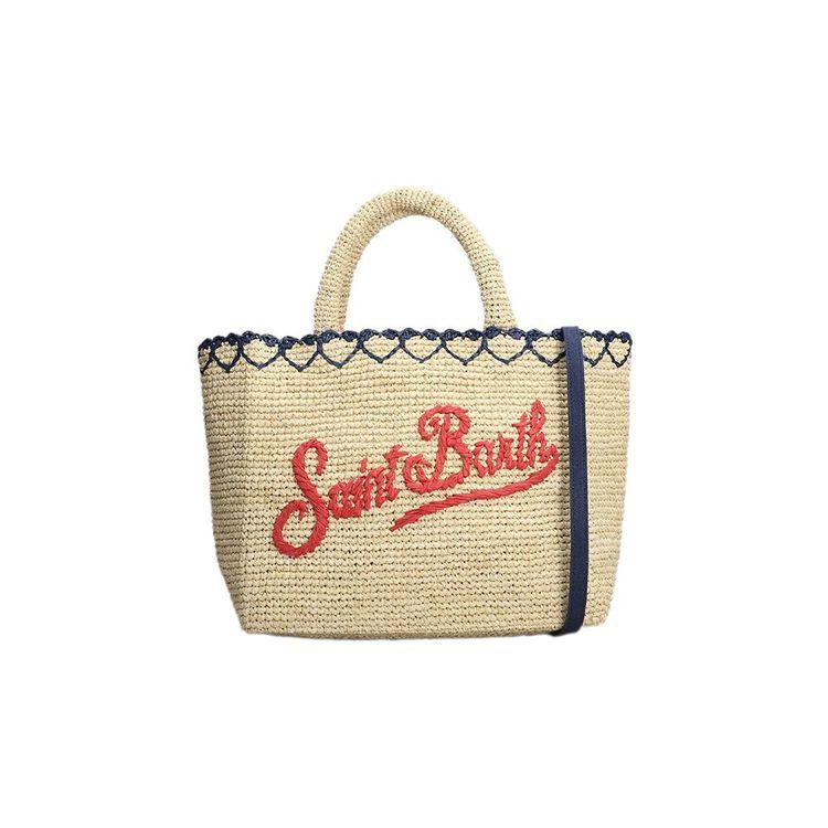 MC2 SAINT BARTH Raffia Mini bež ženska torba