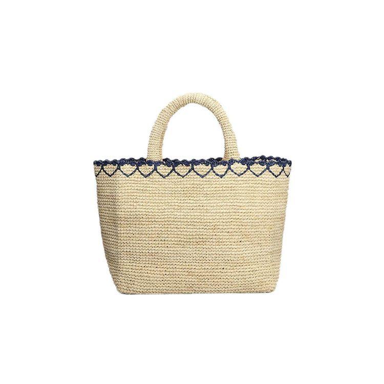 MC2 SAINT BARTH Raffia Mini bež ženska torba