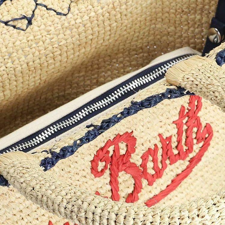 MC2 SAINT BARTH Raffia Mini bež ženska torba