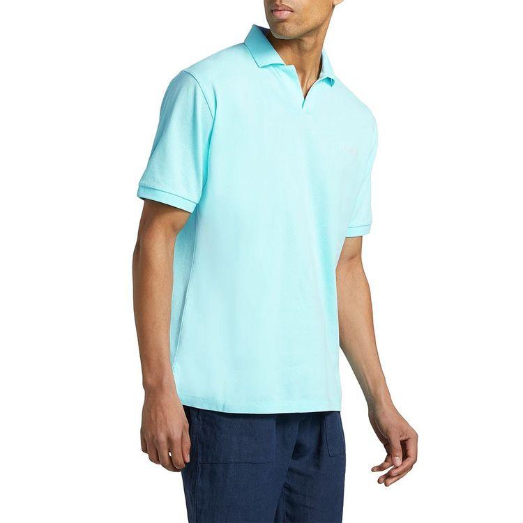 MC2 SAINT BARTH tirkizna polo muška majica bez dugmića na kragni