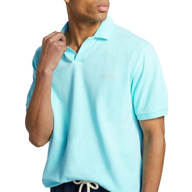 MC2 SAINT BARTH tirkizna polo muška majica bez dugmića na kragni