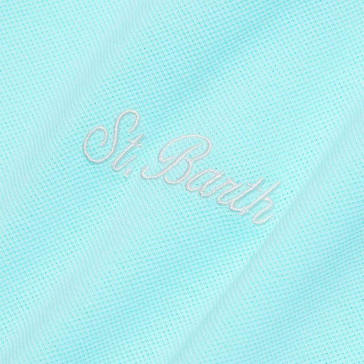 MC2 SAINT BARTH tirkizna polo muška majica bez dugmića na kragni