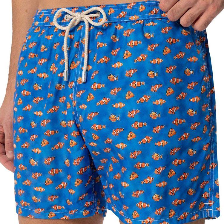 MC2 SAINT BARTH indigo plavi muški šorts sa clownfish paternom