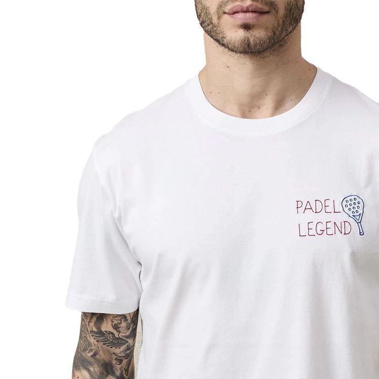 MC2 SAINT BARTH bijela muška majica sa "Padel Legend" vezom