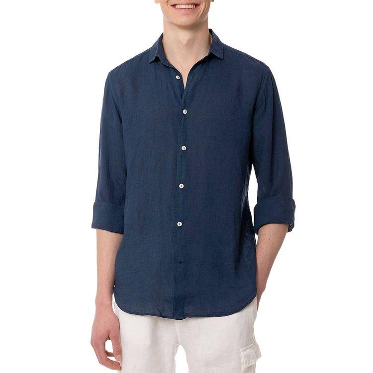 MC2 SAINT BARTH teget lanena muška košulja