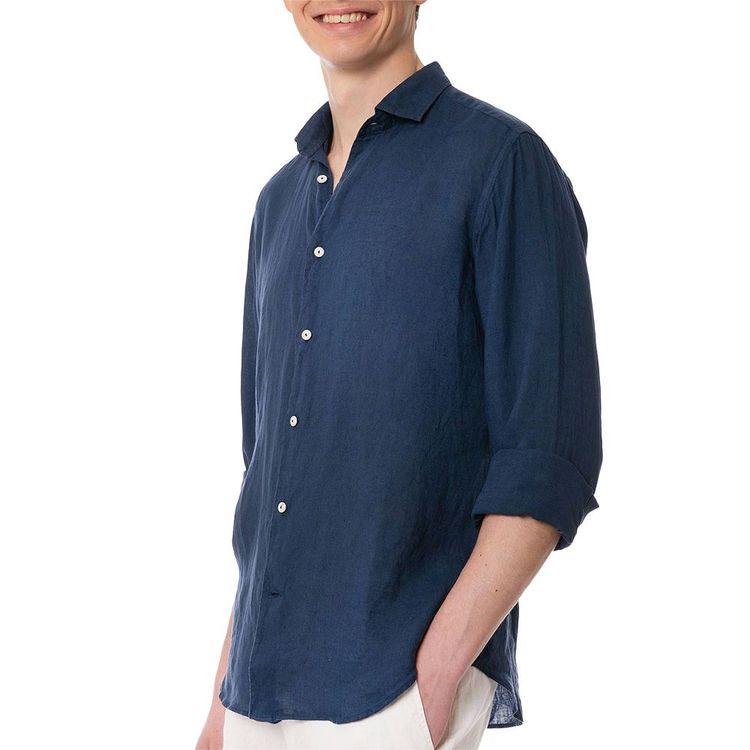 MC2 SAINT BARTH teget lanena muška košulja