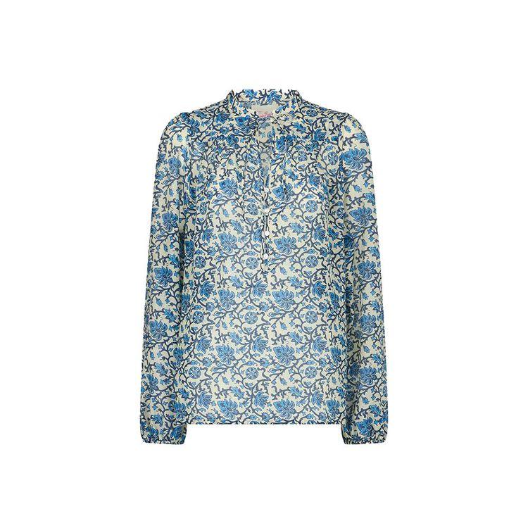 MC2 SAINT BARTH bež ženska bluza sa indigo cvjetnim printom