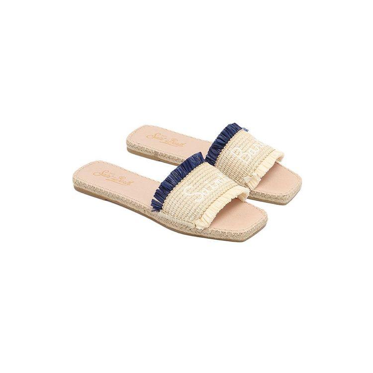 MC2 SAINT BARTH teget-bež ženska papuče sa resama