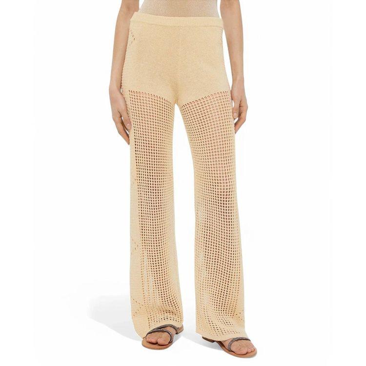 MC2 SAINT BARTH bež heklane ženske pantalone