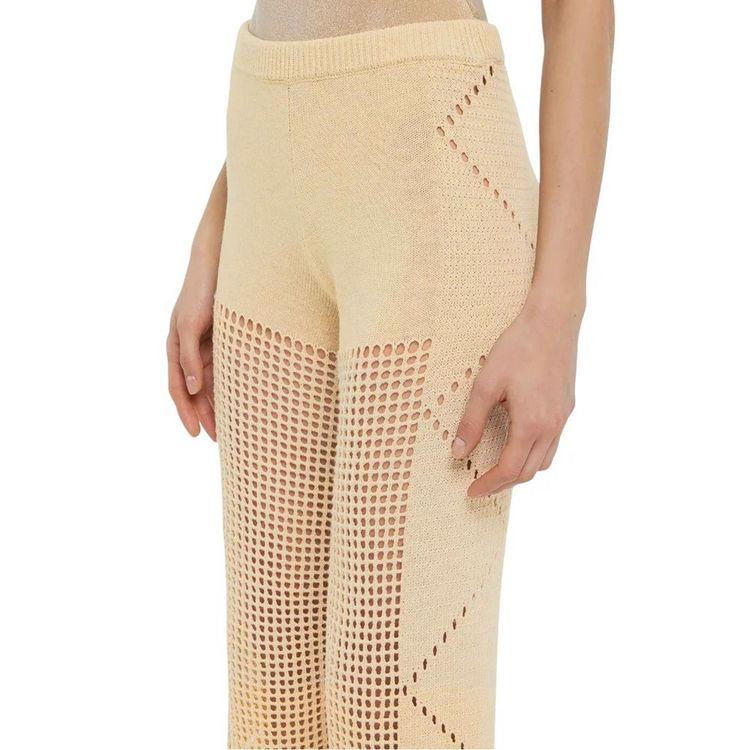 MC2 SAINT BARTH bež heklane ženske pantalone