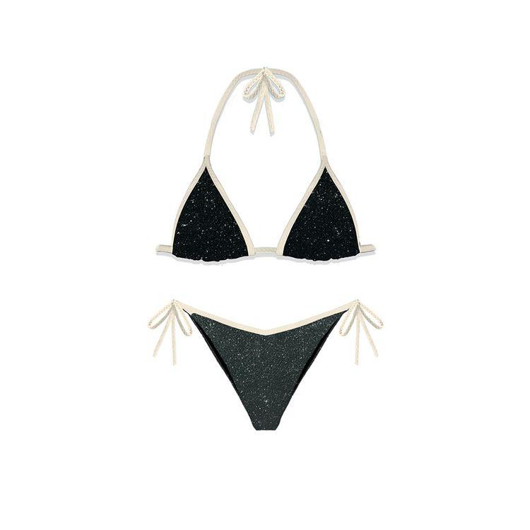 MC2 SAINT BARTH crni sjajni bikini