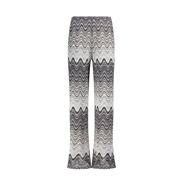 MC2 SAINT BARTH Amalia Sea Wave sive ženske pantalone sa suptilnim lurex sjajem