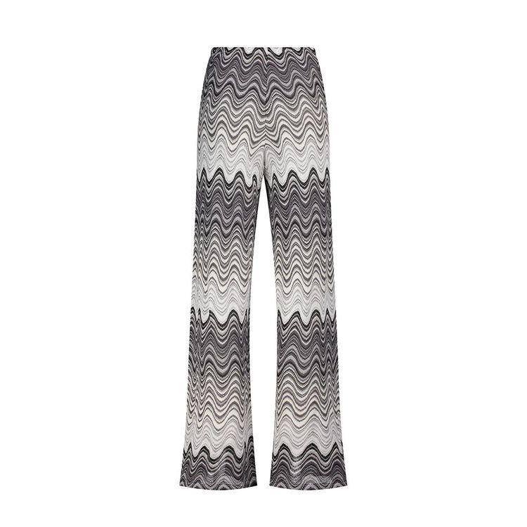 MC2 SAINT BARTH Amalia Sea Wave sive ženske pantalone sa suptilnim lurex sjajem