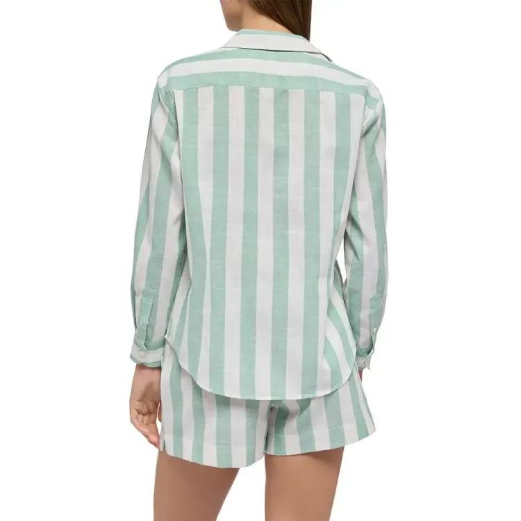 MC2 SAINT BARTH zeleno-bijela ženska košulja