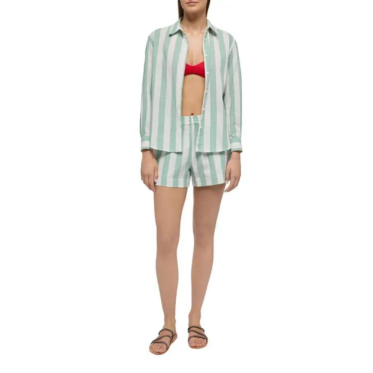 MC2 SAINT BARTH zeleno-bijela ženska košulja