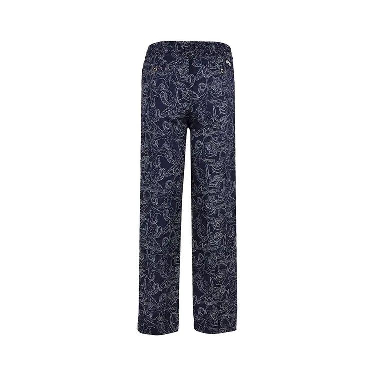 VILEBREQUIN teget muške lanene pantalone na hobotnice