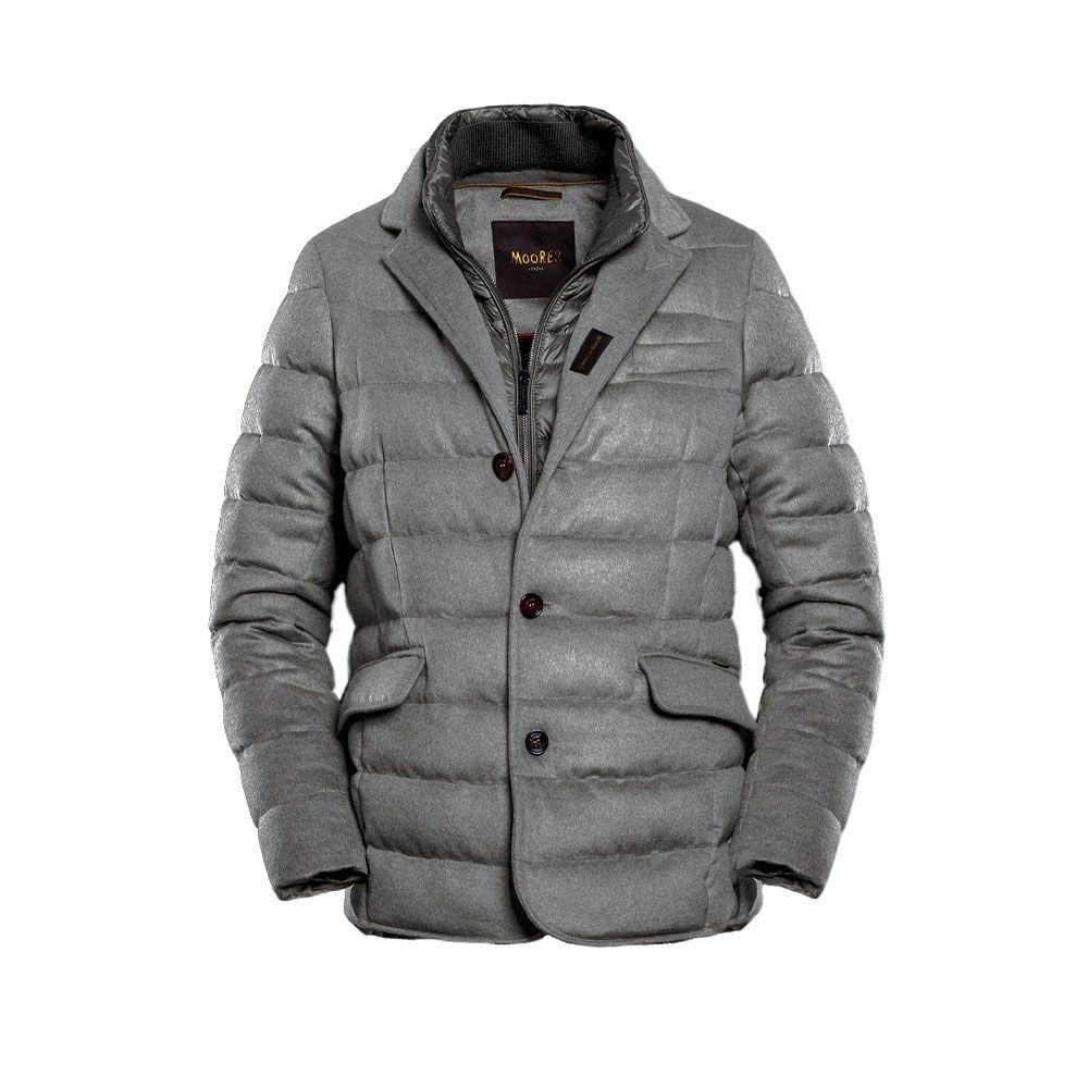 MOORER Namos-LS9 svijetlo siva muška jakna sa umetkom 