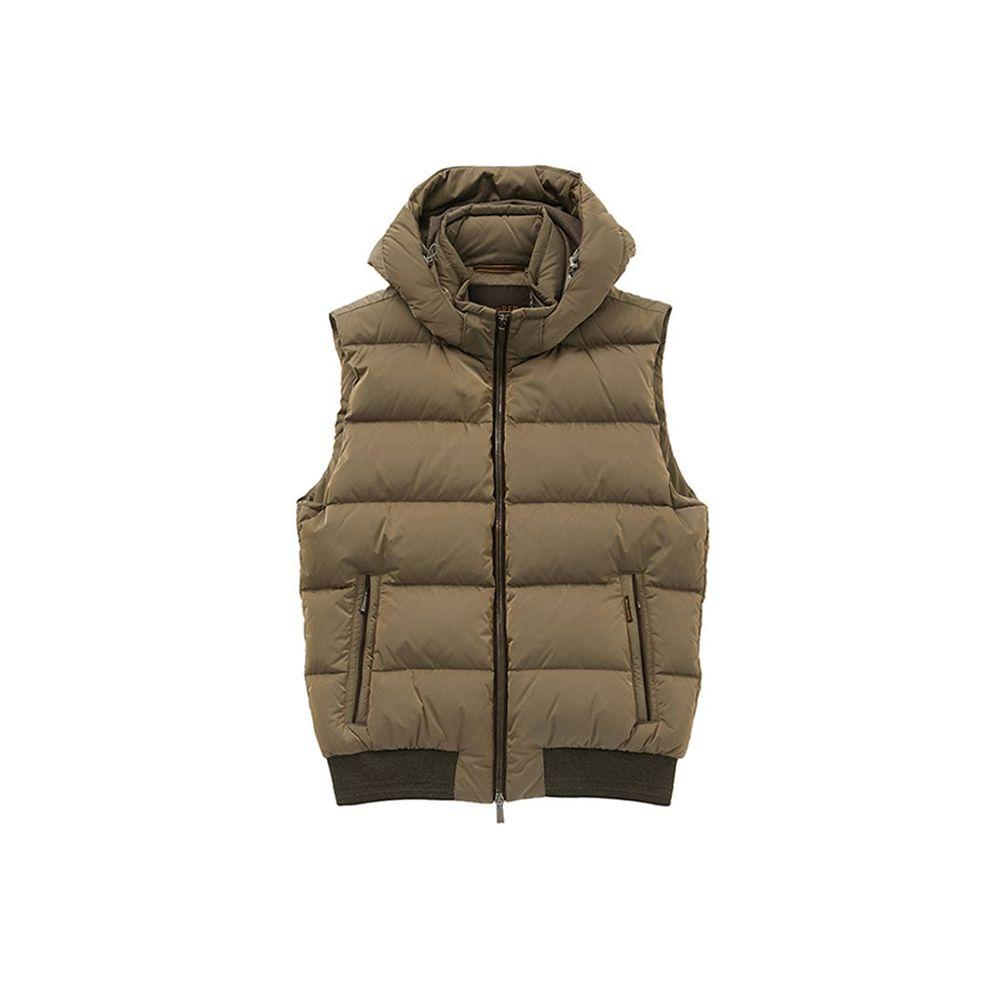 MOORER Atan svijetlo braon muški prsluk