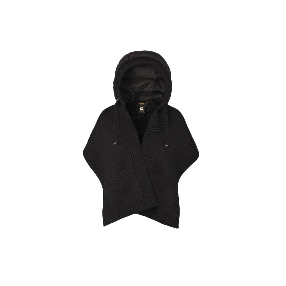 MOORER LUISIA crni ženski šal sa kapom