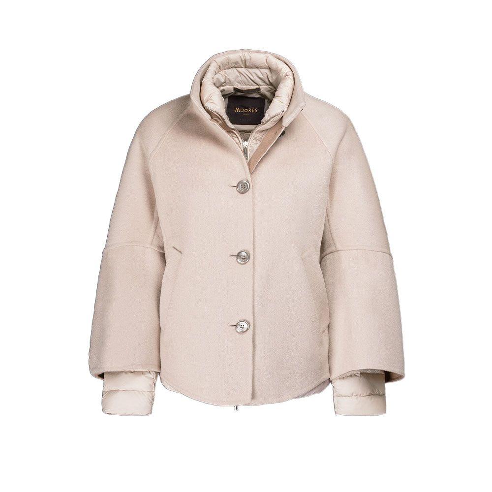 MOORER LENIE-CWB bež ženska jakna sa štepanim umetkom