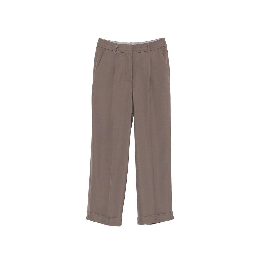 PESERICO braon ženske lanene pantalone