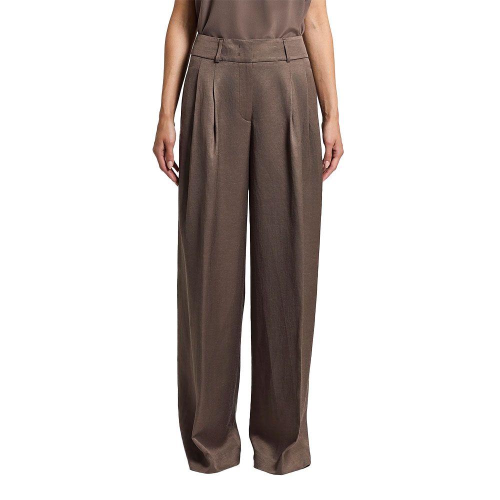 PESERICO braon ženske široke pantalone