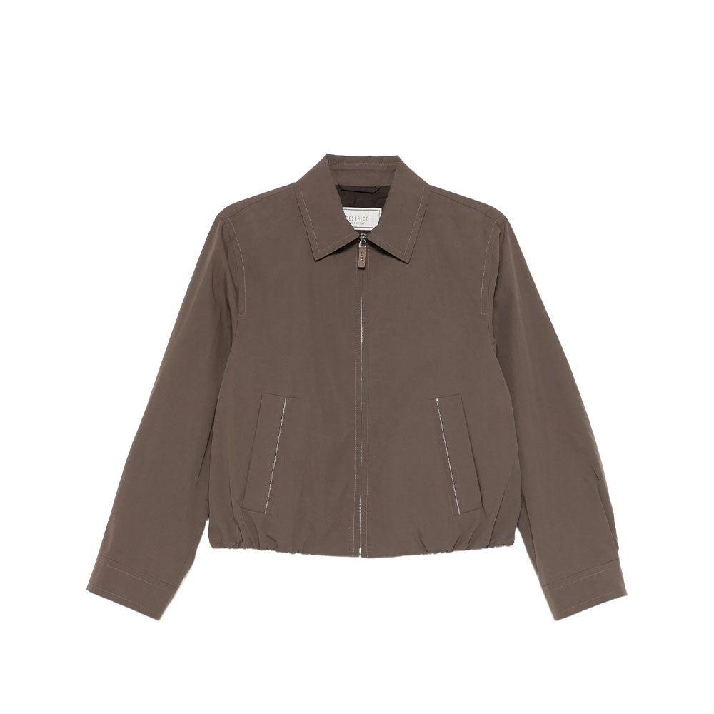 PESERICO braon ženska jakna na rajsferšlus