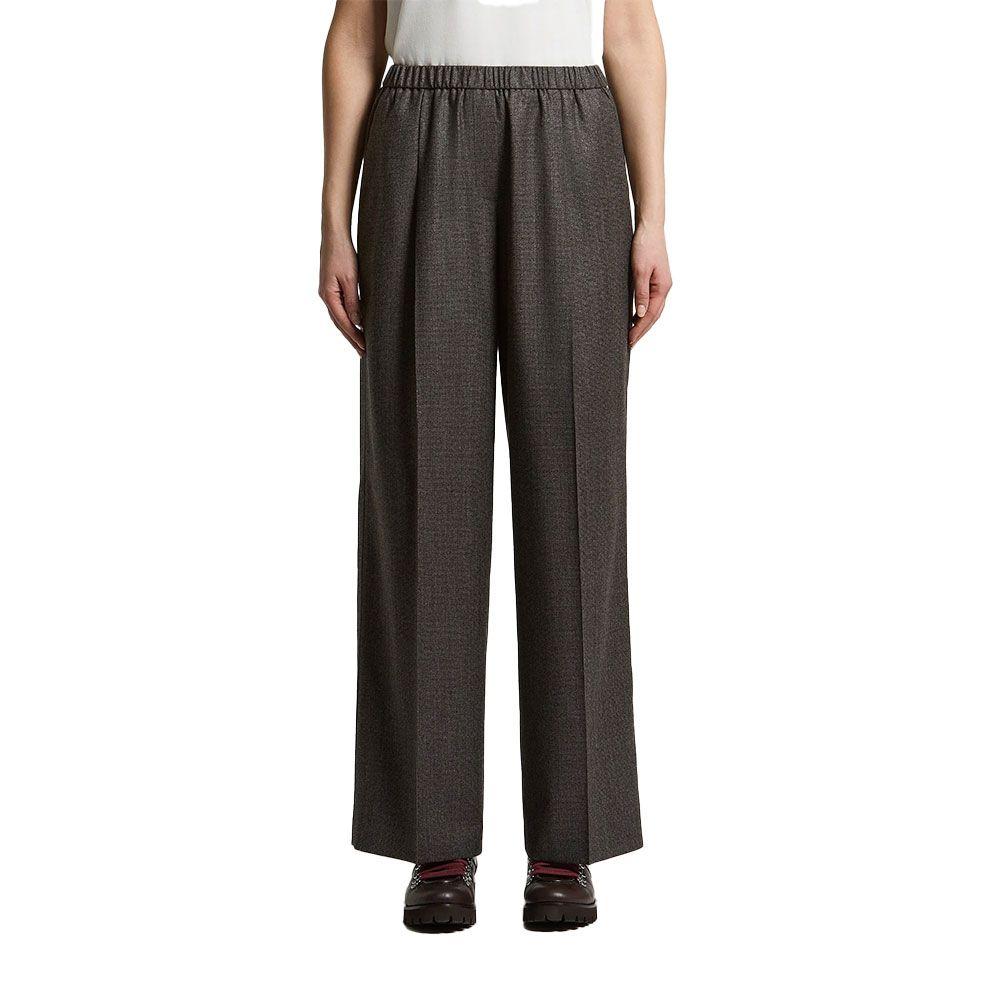PESERICO braon ženske Palaco pantalone od vunenog flanela sa lureksom