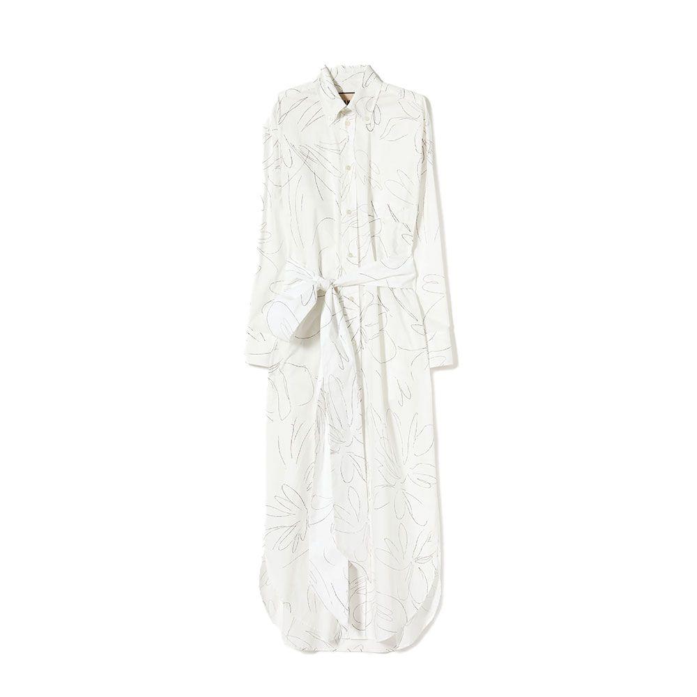 PLAN C bijela haljina sa cvjetnim printom