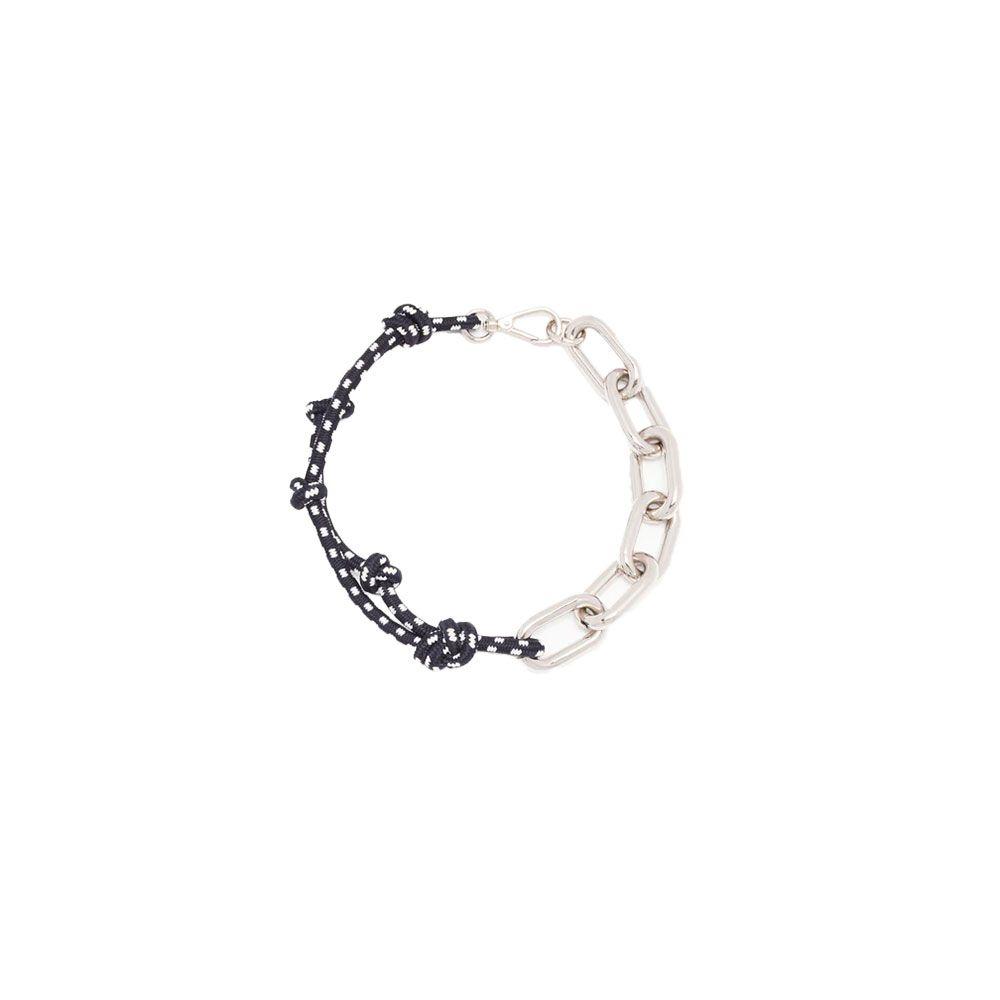 PLAN C ogrlica sa srebrnim lancem i čvorastim elastičnim kanapom