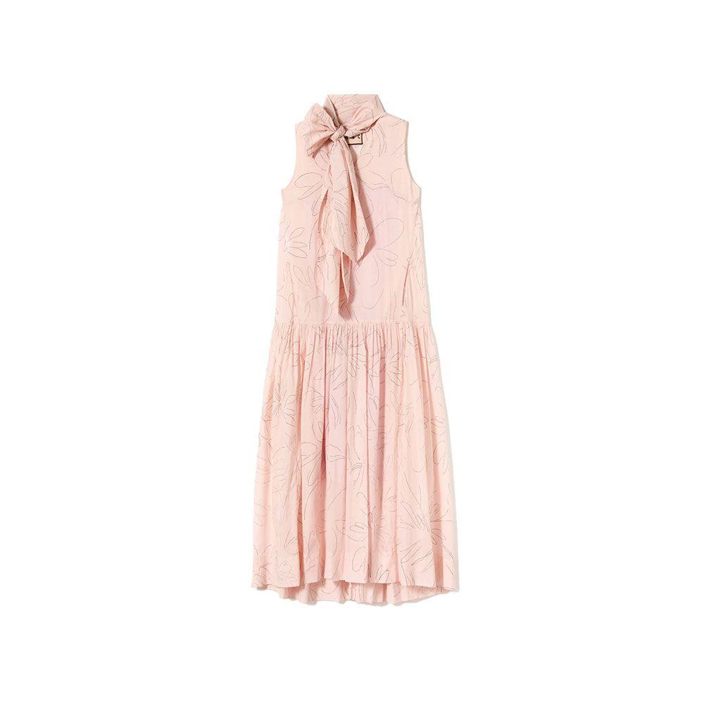 PLAN C roza haljina sa cvjetnim printom