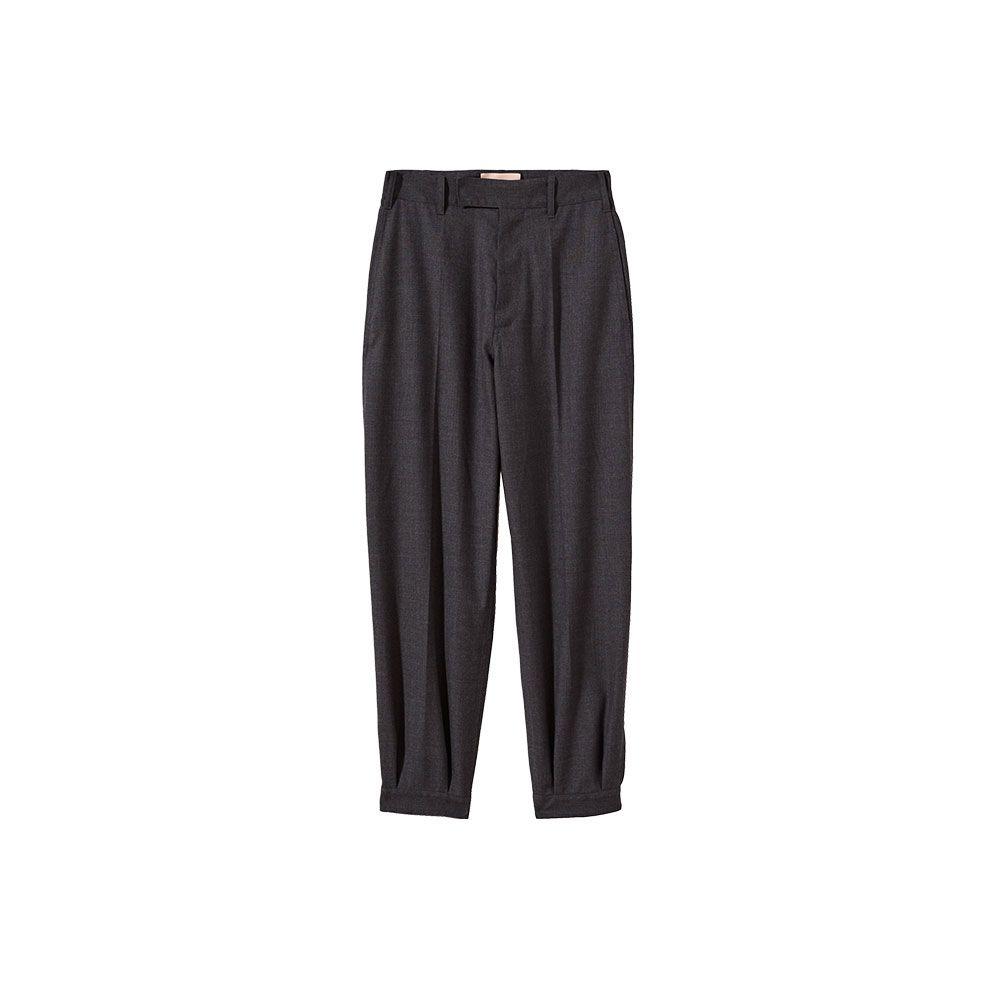 PLAN C sive ženske pantalone od vunenog tvida