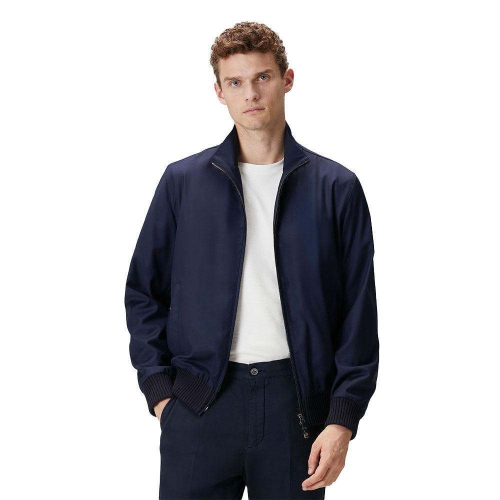 PAL ZILERI teget muška jakna sa pletenim ranflama