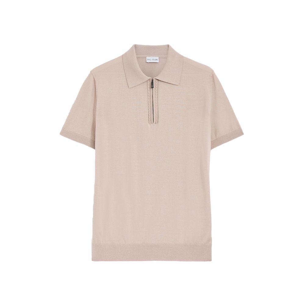 PAL ZILERI svijetlo braon končana polo muška majica