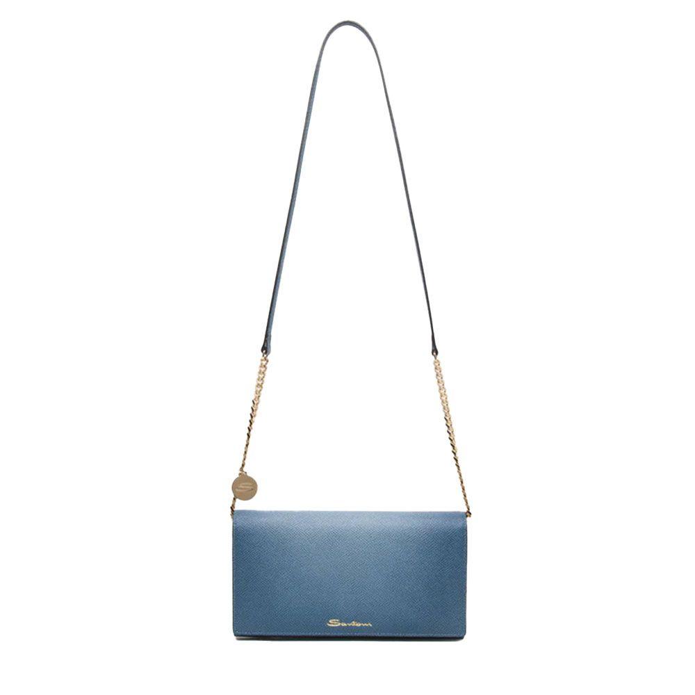 SANTONI plava ženska tašna od kože