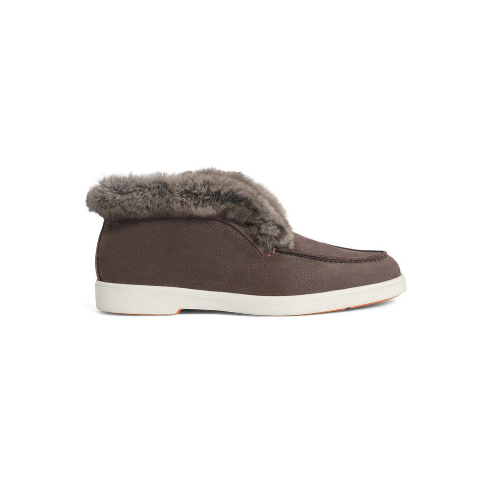 SANTONI braon ženske cipele sa zečijim krznom