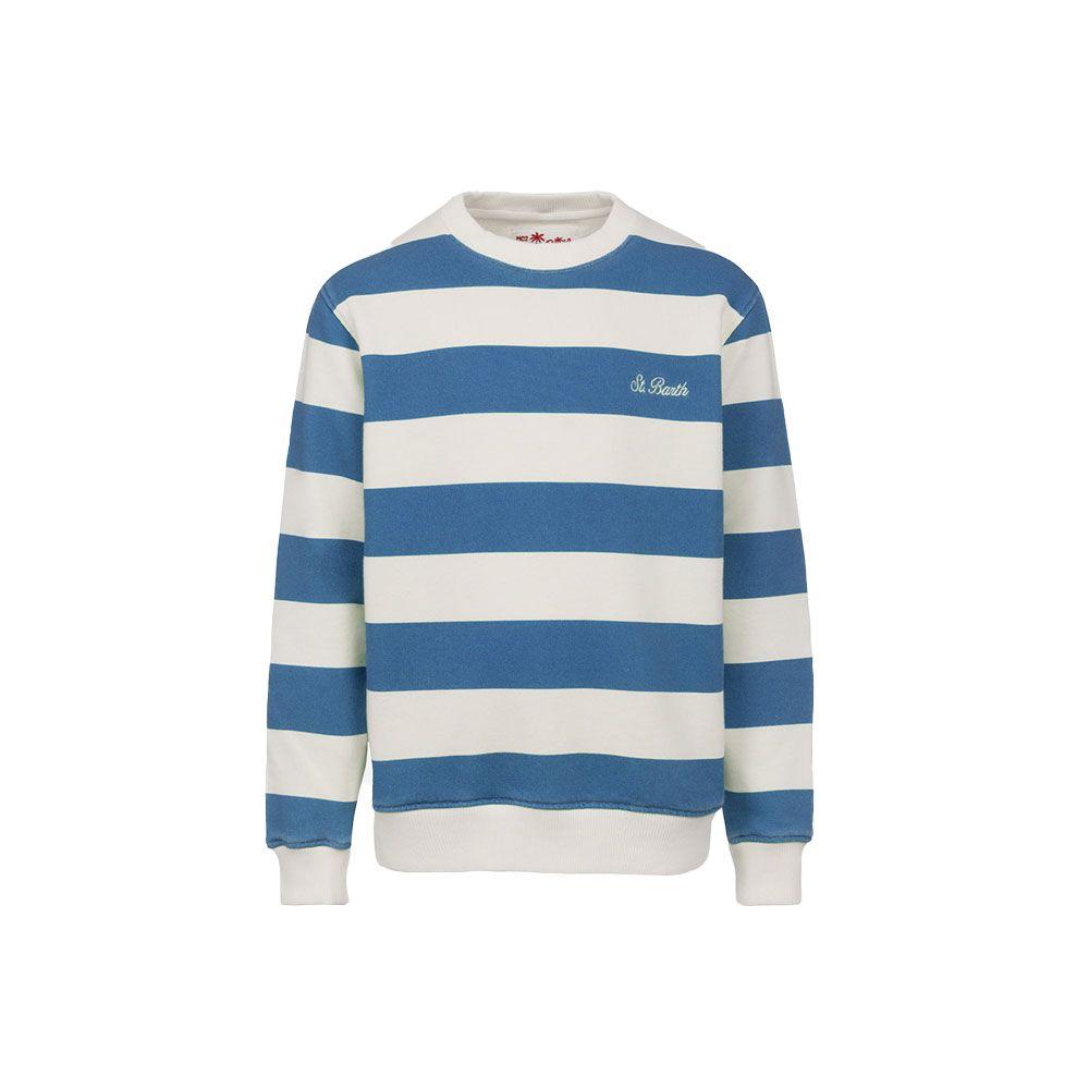MC2 SAINT BARTH plavo-bijeli dječiji muški prugasti duks