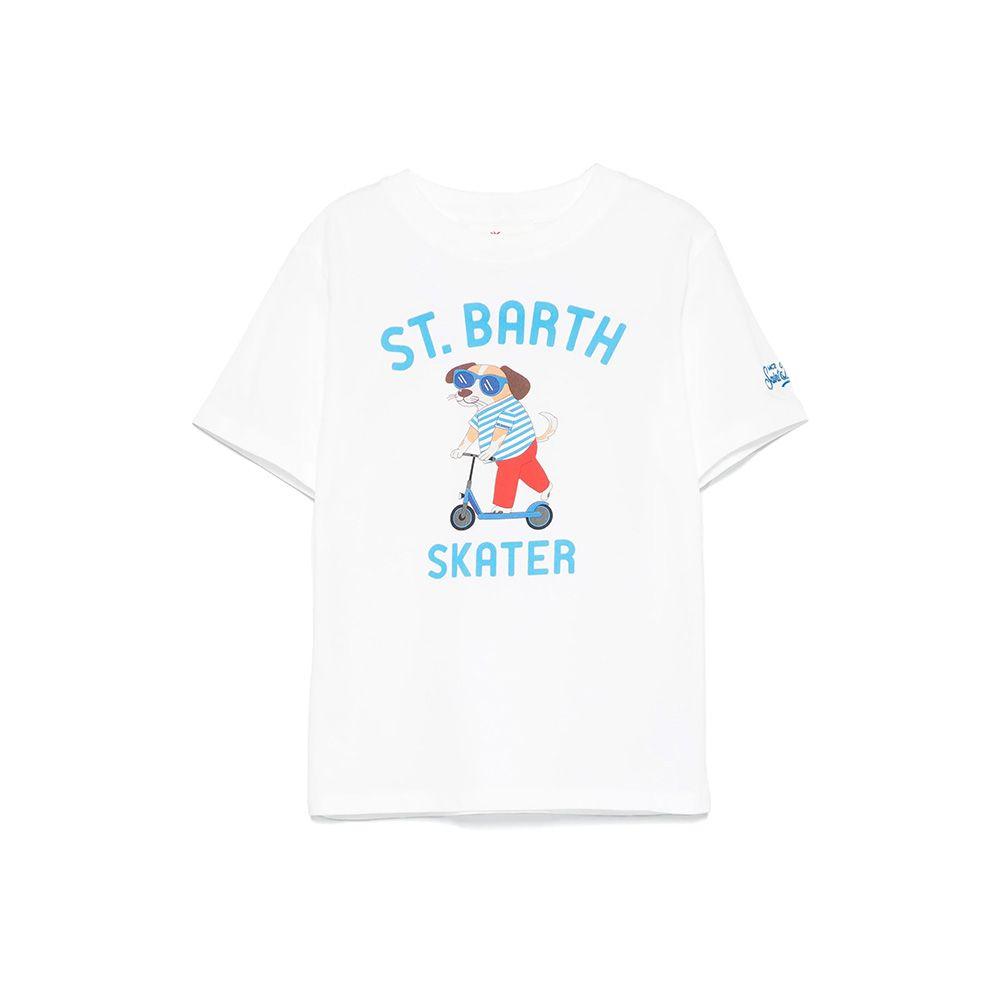 MC2 SAINT BARTH Skater bijela dječija majica