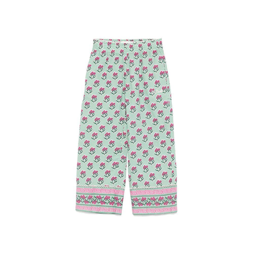MC2 SAINT BARTH mint dječije pantalone sa cvjetnim paternom