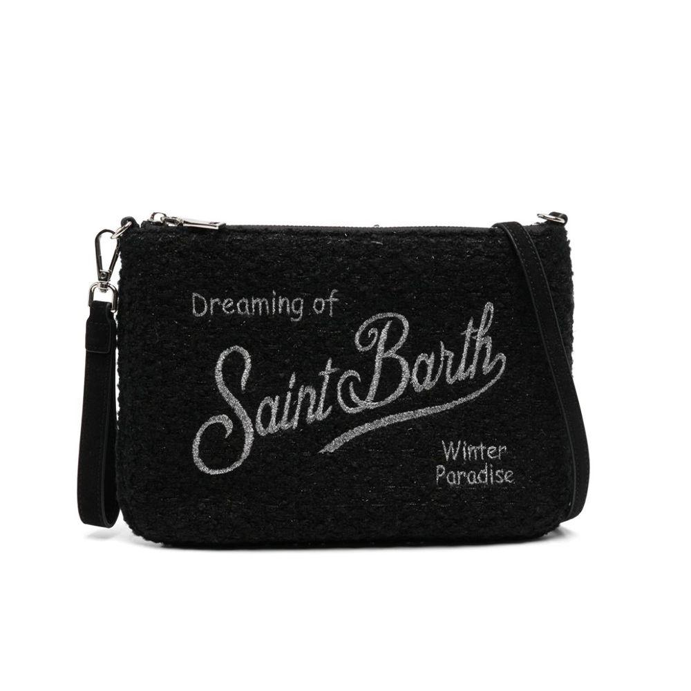 MC2 SAINT BARTH Parisienne Tweed crna ženska torba