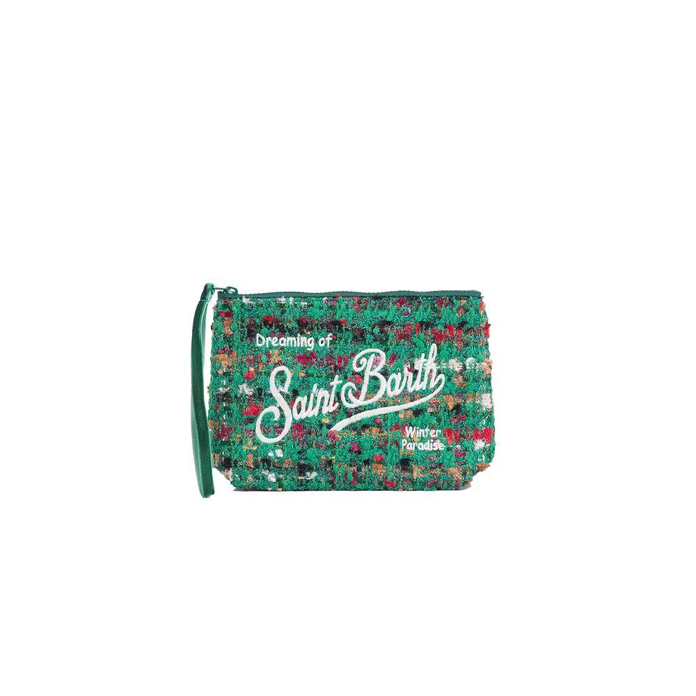 MC2 SAINT BARTH Aline zeleni tweed ženski neseser