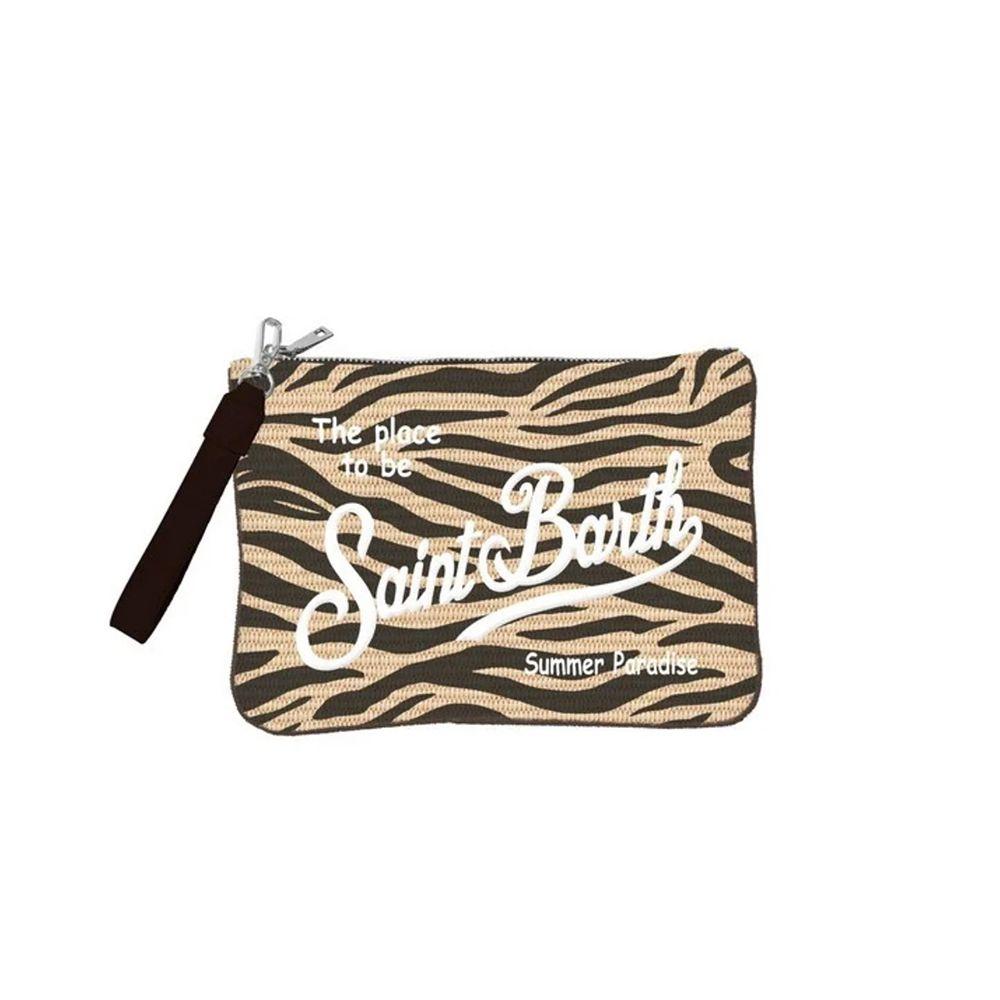 MC2 SAINT BARTH Parisienne Zebra bež ženska tašna