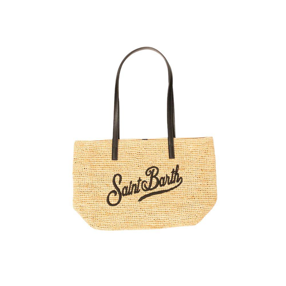MC2 SAINT BARTH Raffia Midi bež ženska torba