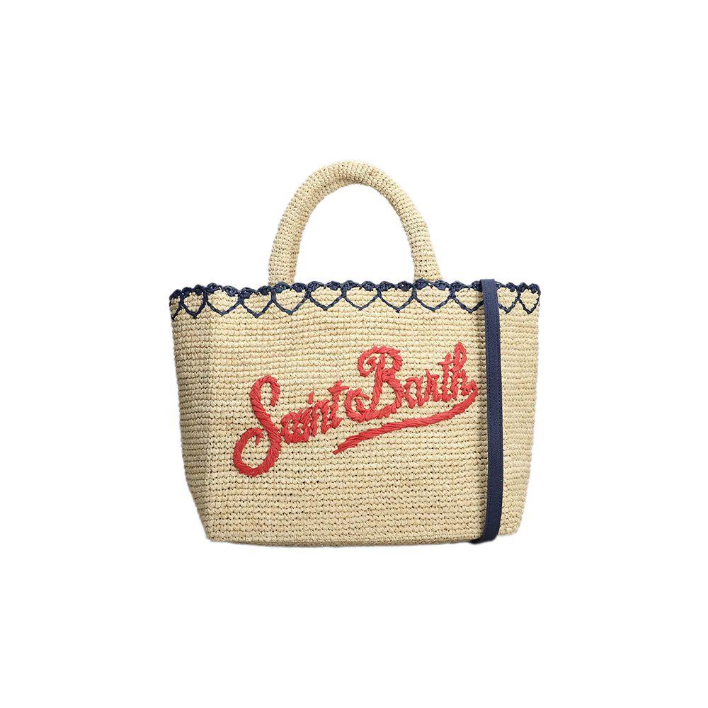 MC2 SAINT BARTH Raffia Mini bež ženska torba