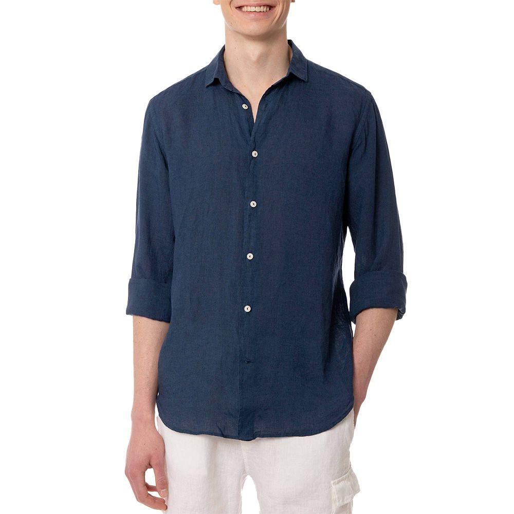 MC2 SAINT BARTH teget lanena muška košulja