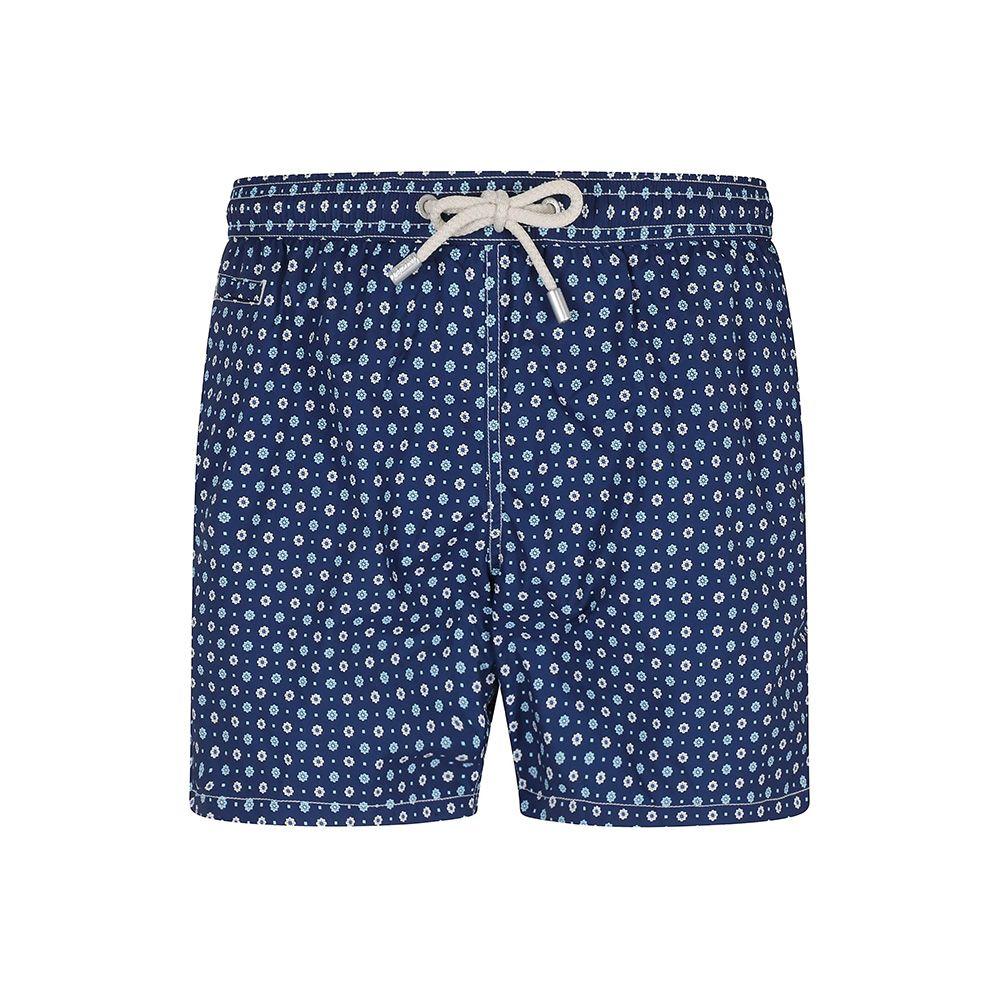 MC2 SAINT BARTH Comfort Light teget muški šorts sa mikro cvjetovima