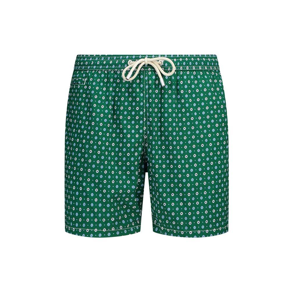 MC2 SAINT BARTH Comfort Light zeleni muški šorts sa micro cvjetovima