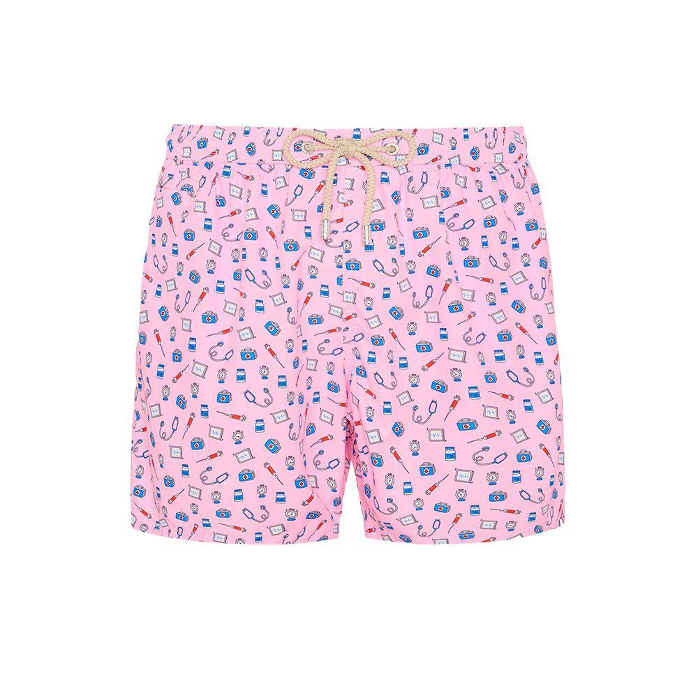 MC2 SAINT BARTH Lightweight roze muški šorts sa „Doctor Job“ printom