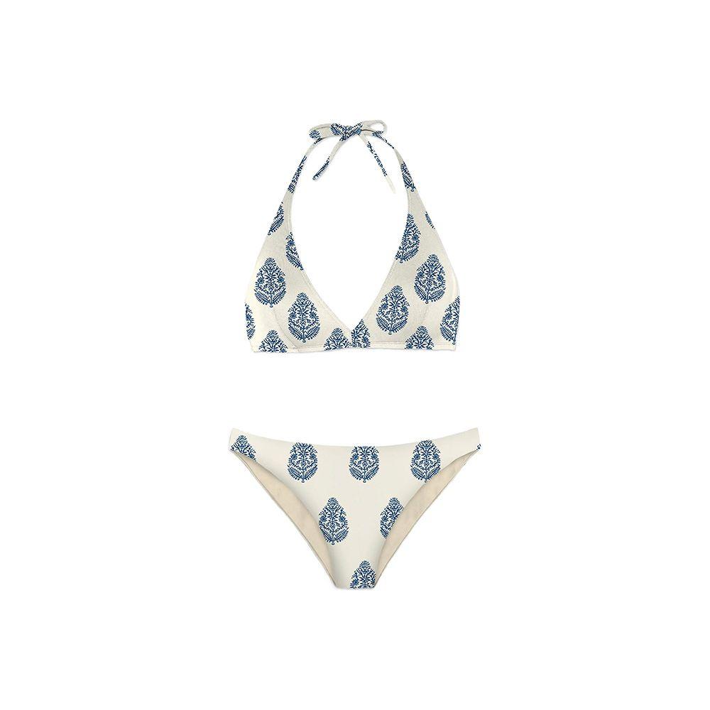 MC2 SAINT BARTH plavo-bijeli bikini sa paisley printom